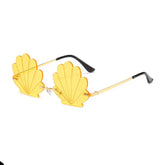 Rimless Sea Shell Shaped Sunglasses